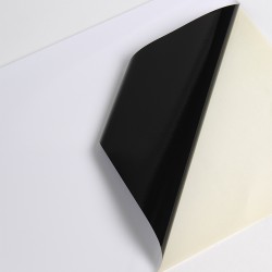 V210WG1 - Weiß Glänzend  kleber ablösbar schwarz
